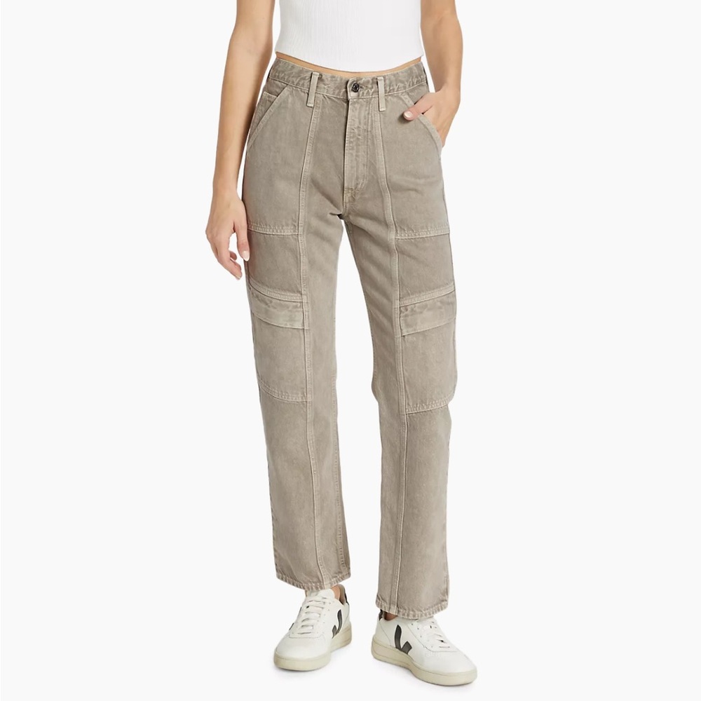 Cooper High-Rise Rigid Straight Cargo Jeans
